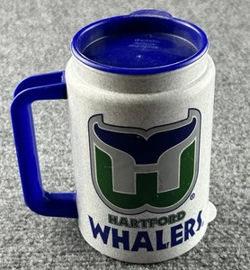 VINTAGE 1990er HARTFORD WHALERS Reise Thermobecher heiß & kalt Made in USA  - Bild 1 von 8