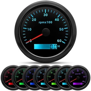 Tachometer Boat Tacometro 85mm 3-3/8" 6000 RPM Gauge 7 Color Waterproof for M... - Picture 1 of 6
