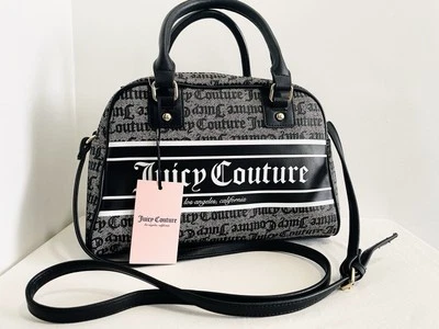 NWT Juicy Couture Fashionista Bowler Bag Crossbody Black Beige - Image 1 of 4