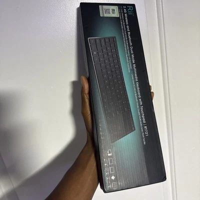 Rii 2.4G Wireless And Bluetooth Dual Mode Multimedia Keyboard With Touchpad - Image 1 of 4