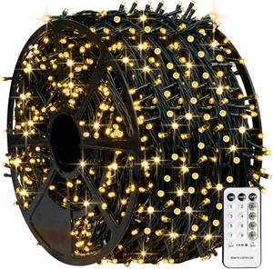 Christmas Lights, 1000 LED 328FT Christmas Tree Lights Plug in with 8 Modes, Rem - Picture 1 of 7