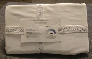 Comphy by Coop CoolSpa King Pillow Cases - Pair  New White - Picture 1 of 8