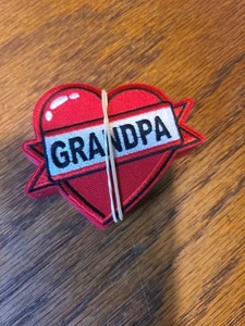 MENS LADIES "GRANDPA" W/HEART BIKER PATCH NEW NICE - Picture 1 of 1