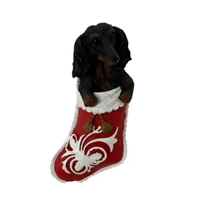 Danbury Mint Dachshund Christmas Ornament Weenie Dog Holiday Stocking Stuffer - Picture 1 of 11