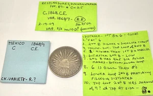1868 Mexico 8 Reales Silver Coin - C.E. - Picture 1 of 3