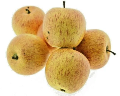 Künstlicher Apfel Ø7cm Äpfel Obst Dekoobst Kunstobst Früchte orange/gelb Herbst  - Bild 1 von 2