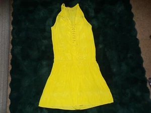 Ramy Brook New York Size Large Yellow Top Tank Mini Dress Butterscotch Paris - Picture 1 of 7