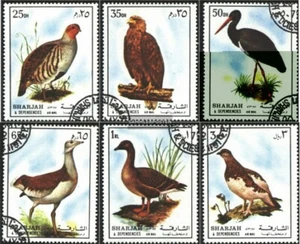 Sharjah 1184-1189 gebraucht 1972 Vögel - Bild 1 von 1