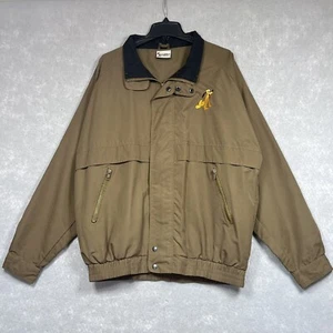 Vintage Walt Disney World Jacket Mens Size Large Tan Pluto Windbreaker Unisex - Picture 1 of 13
