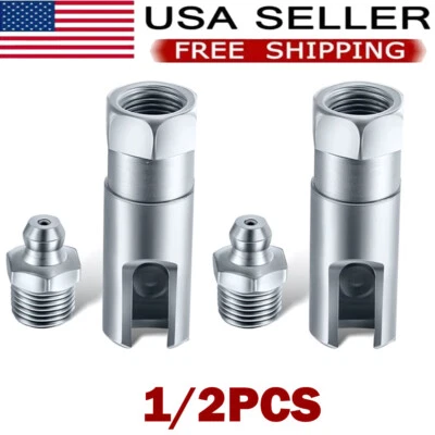 Acoplador de grasa push-on ángulo recto 90 grados 1/2 pieza con roscas NPT de 1/8 pulgada EE. UU. Foto 1 de 4