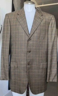 BRIONI PALATINO BLAZER/CHAQUETA CACHEMIR PURO Talla 44 Reg/3 BOTONES DOBLE TRASERO Foto 1 de 4
