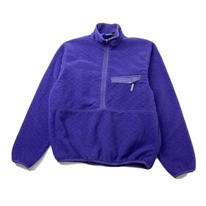 Vintage Patagonia USA lila 1/2 Reißverschluss Druckknopf Tasche Pullover Jacke Herren Medium - Bild 1 von 11