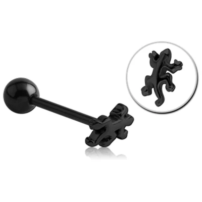 Piercing Barbell Ohrstecker Gecko Salamander Zungenpiercing Zungenstecker Zunge - Bild 1 von 2