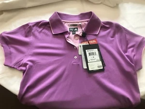 Adidas Golf Women's Plum Blossom Contrast ClimaCool Polo Top Shirt Light purple - Picture 1 of 10