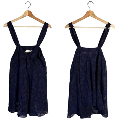 Antigo Vestido Feminino Victoria's Secret Sheer Babydoll Chemise Pequeno Azul Marinho Etiqueta Dourada - Imagem 1 de 4