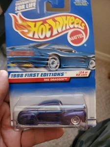 Hot Wheels Tail Dragger 1998 First Editions Series #18846 New Purple 1:64 - Picture 1 of 5