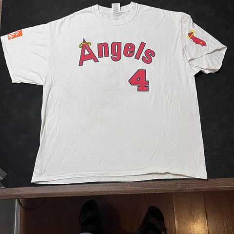 Vintage California Angels Jersey Grinch #4 1980 XL Shirt Home Depot Throwback Cover