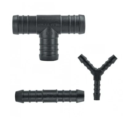 D.I.K ONLINESHOP Kunststoff Schlauchverbinder Verbindungsstück T-Stück Y-Stück Gerade Auswahl NEU