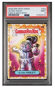 2020 Topps Garbage Pail Kids 35th Anniversary Fool's Gold Ultra Violet PSA 9 /35 - Picture 1 of 2