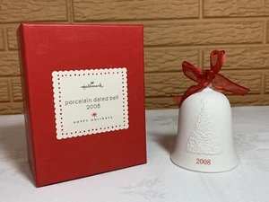 Hallmark Porcelain Dated Bell Ornament 2008 In Box Keepsake Christmas, Excellent - Picture 1 of 8