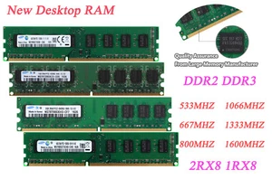 Samsung 1GB 2GB 4 GB DDR2 DDR3 5300U 667 800 1600Mhz Desktop Memory RAM DIMM Lot - Picture 1 of 37