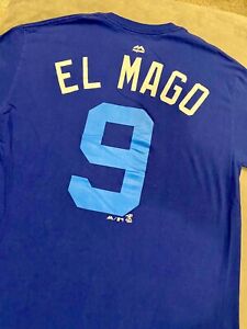 Chicago Cubs Javier Baez 9 El Mago Shirt M Medium MLB Nickname Majestic