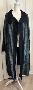 CONNIE’S MOON LIGHT IN LOS ANGELES VTG Open Front Jacket L Lagenlook Bohemian - Picture 1 of 12