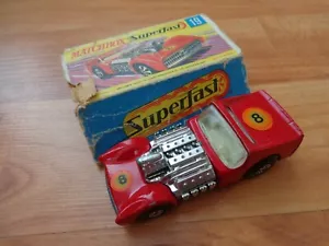 VINTAGE MATCHBOX LESNEY SUPERFAST NO.19 ROAD DRAGSTER BOXED EXCELLENT - Picture 1 of 3