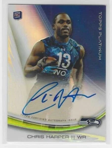 2013 Topps Platinum Rookie Autograph Refractor #A-CHA CHRIS HARPER Seahawks KSU - Picture 1 of 2