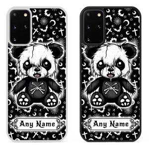 Funda de teléfono con nombre personalizado Emo Bear para Samsung Galaxy S linda gótica punk regalo - Imagen 1 de 7