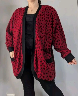 Vintage Maggie T Size 24 Oversized Cardigan Jacket - image 1 of 4