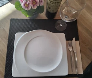 Seltmann Weiden PASO 30 cm Speiseteller Platte eckig 5 Stück, Neuwertig weiß  - Bild 1 von 3