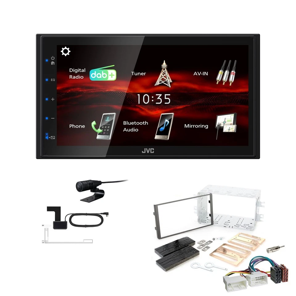 JVC Bluetooth 2DIN DAB+ Autoradio für KIA Carens III 2006-2010 - Bild 1 von 4