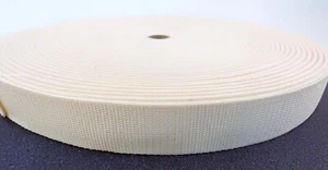 1.5" NATURAL BEIGE polypropylene PP webbing 100 yards strapping canvas color - Picture 1 of 3