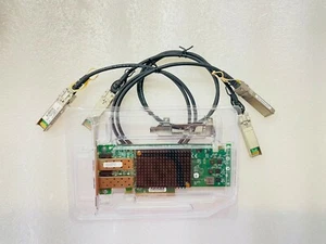 HP Emulex OCE11102 2-Port 10Gb SFP+ PCI-e Network Adapter +2*SFP+ SFP Cable - Picture 1 of 4
