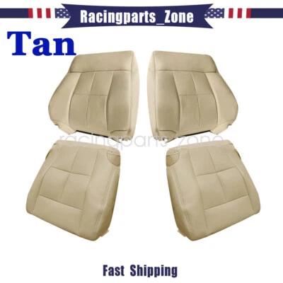 Front Both Side Bottom Top Leather Seat Cover Tan For 07-14 Lincoln Navigator Foto 1 de 4