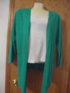 Womens Chicos long sleeve open front sweater, cover up size 2 Spring color!! - Picture 1 of 6