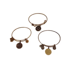 Lot 3 Alex and Ani Charm Bangle Bracelet - Picture 1 of 4