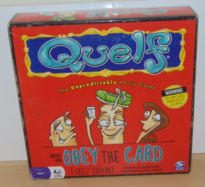 Quelf The Unpredictable Party Game-Obey The Card-Complete Ex Cond - Image 1 of 4