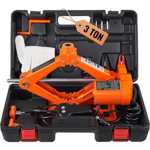 CRICK AUTO 3T CRIC CARRELLO SOLLEVATORE ELETTRICO MARTINETTO PISTONE 12V - Foto 1 di 12