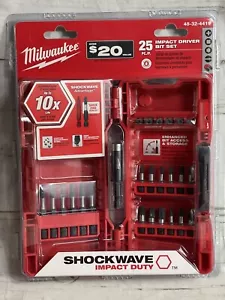 Milwaukee Shockwave 25 Piece Impact Driver Bit Set 48-32-4419 NEW SEALED - Picture 1 of 6