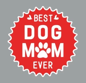 Best Dog Mom Paw Print Fridge Magnet - Picture 1 of 2