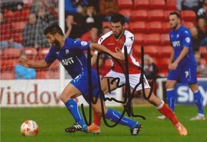 FOTO DE ACCIÓN 6x4 firmada por Michael Cain de Walsall + certificado de autenticidad - Imagen 1 de 1