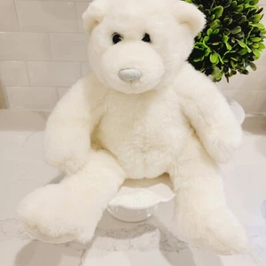 VINTAGE Build-A-Bear BABW Soft Plush White Teddy Bear Stuffed Animal Toy - Picture 1 of 12