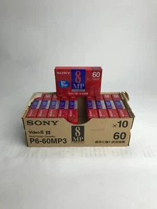 NOS Sony Video8 60 Minute 10pack 8mm Video cassette Tape Sealed P6-60MP3 - Picture 1 of 14