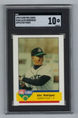 Бейсбольная карточка 1994 Fleer Pro Cards No1063 Alex Rodriguez Appleton Foxes SGC 10 - Изображение 1 из 2