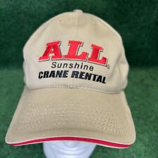 All Sunshine Crane Rental Construction Hat Snapback Cap Florida Tan NWOT