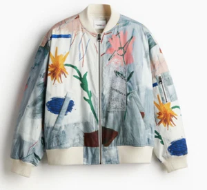 NEU! H&M Designer Pilotenjacke Bomberjacke Basquiat Kollektion - Gr. S - Bild 1 von 2