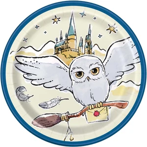 Harry Potter Round 7'' Dessert Plates, 8pk Hedwig - Picture 1 of 1
