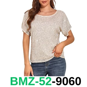 kayamiya Women's Plus Size Sequin Top for Party Club Night Shimmer Glitter, 3XL - Picture 1 of 4